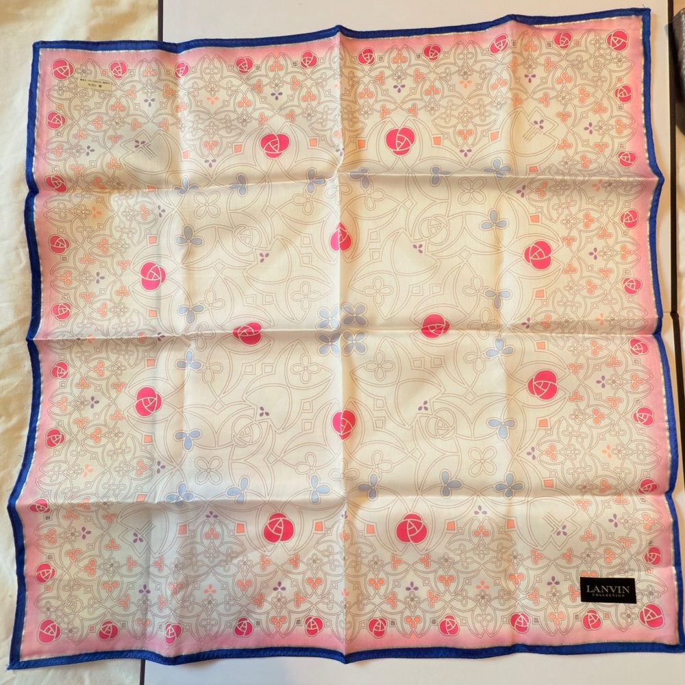 Lanvin Collection blue and Pink Handkerchief Cotton 💯
